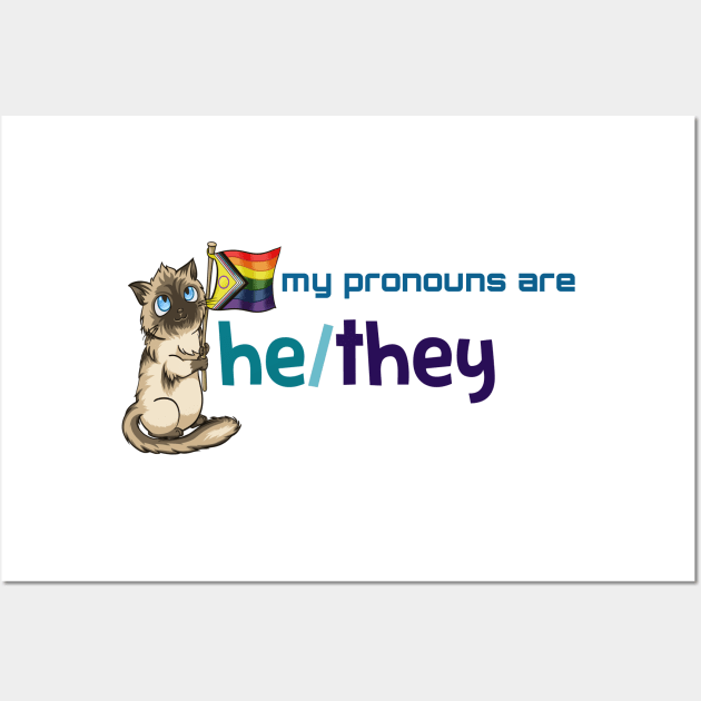 My Pronouns with Chocolate (He/They) Wall Art by Crossed Wires